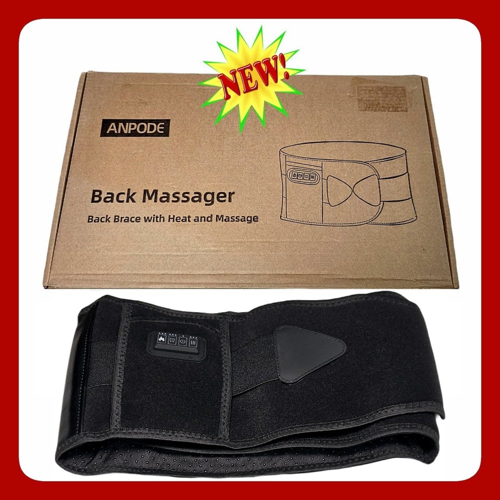 ANPODE N6 Electric Heating Back Massager Belt Heat Vibration Brace New Massage